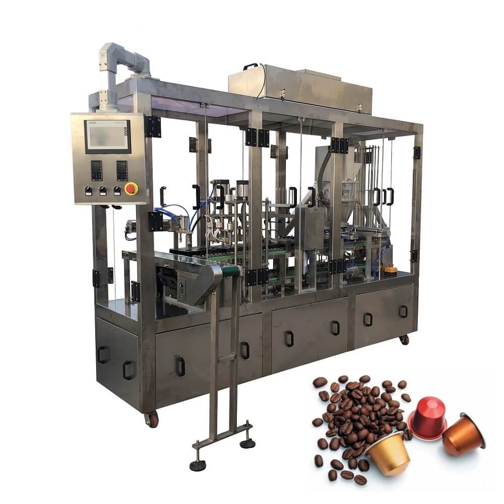 kfp-2 automatic coffee capsule filling and sealing machine for nespresso